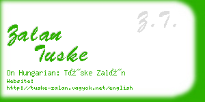 zalan tuske business card